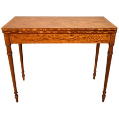 Lovely George III Satinwood Card Table