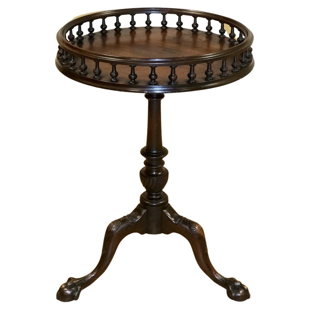 Beautiful Antique ThreeLegged Side Table Rosewood Claw Feet For Sale