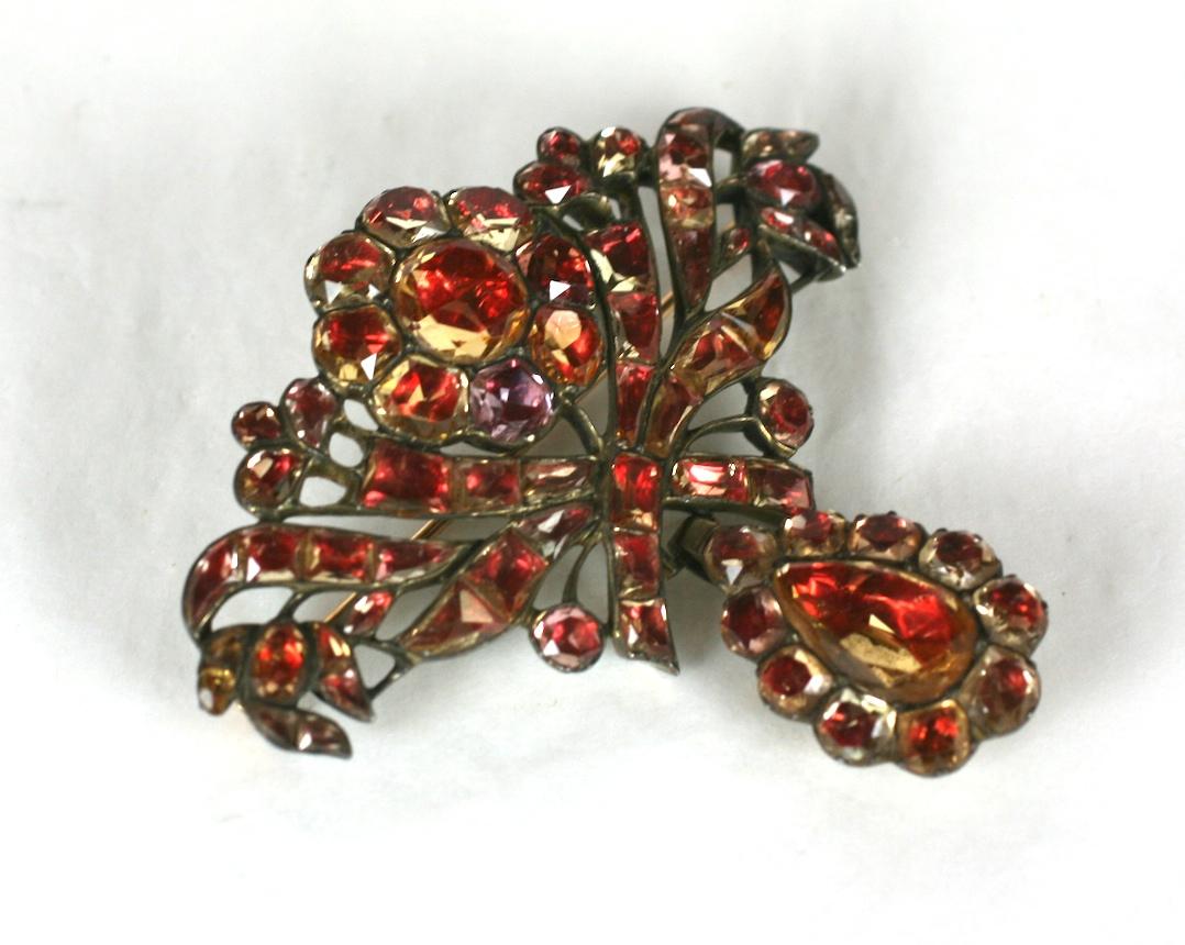Lovely Georgian Paste Corsage Brooch For Sale 1