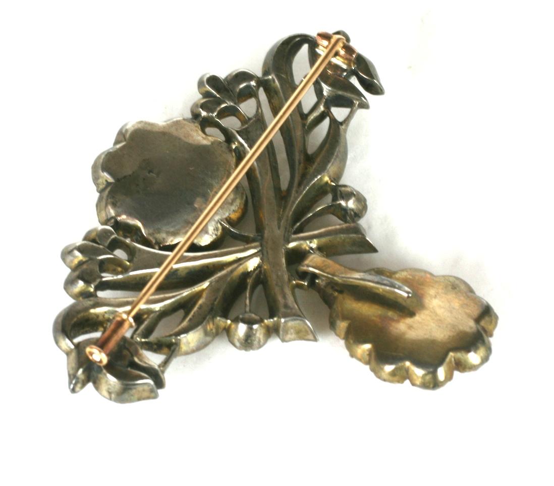 Lovely Georgian Paste Corsage Brooch For Sale 3