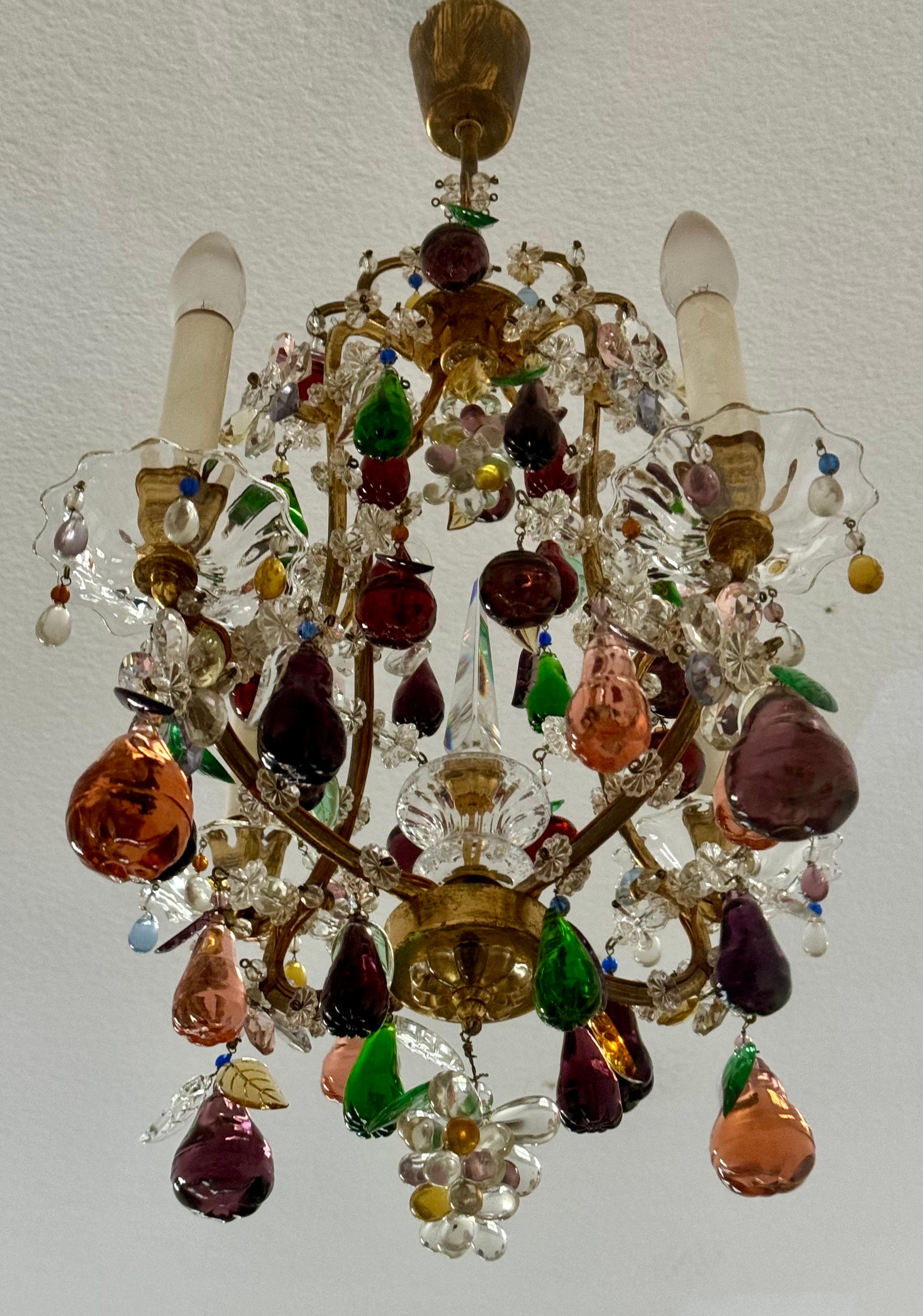 Austrian Lovely Gilt Iron and Glass 