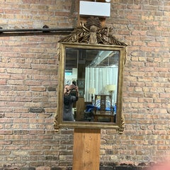 Lovely Gilt Mirror with Wheat Sheaf, Crescent and Laurel Leaves