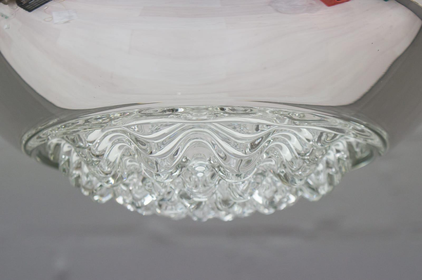 Lovely Glass Ceiling Lamp by Peill & Putzler, 1970s For Sale 6