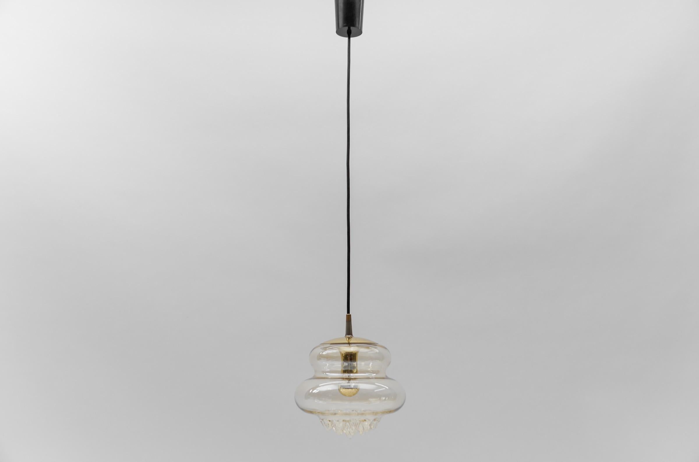 Lovely Glass Drops Ceiling Lamp by Peill & Putzler, 1970s For Sale 4