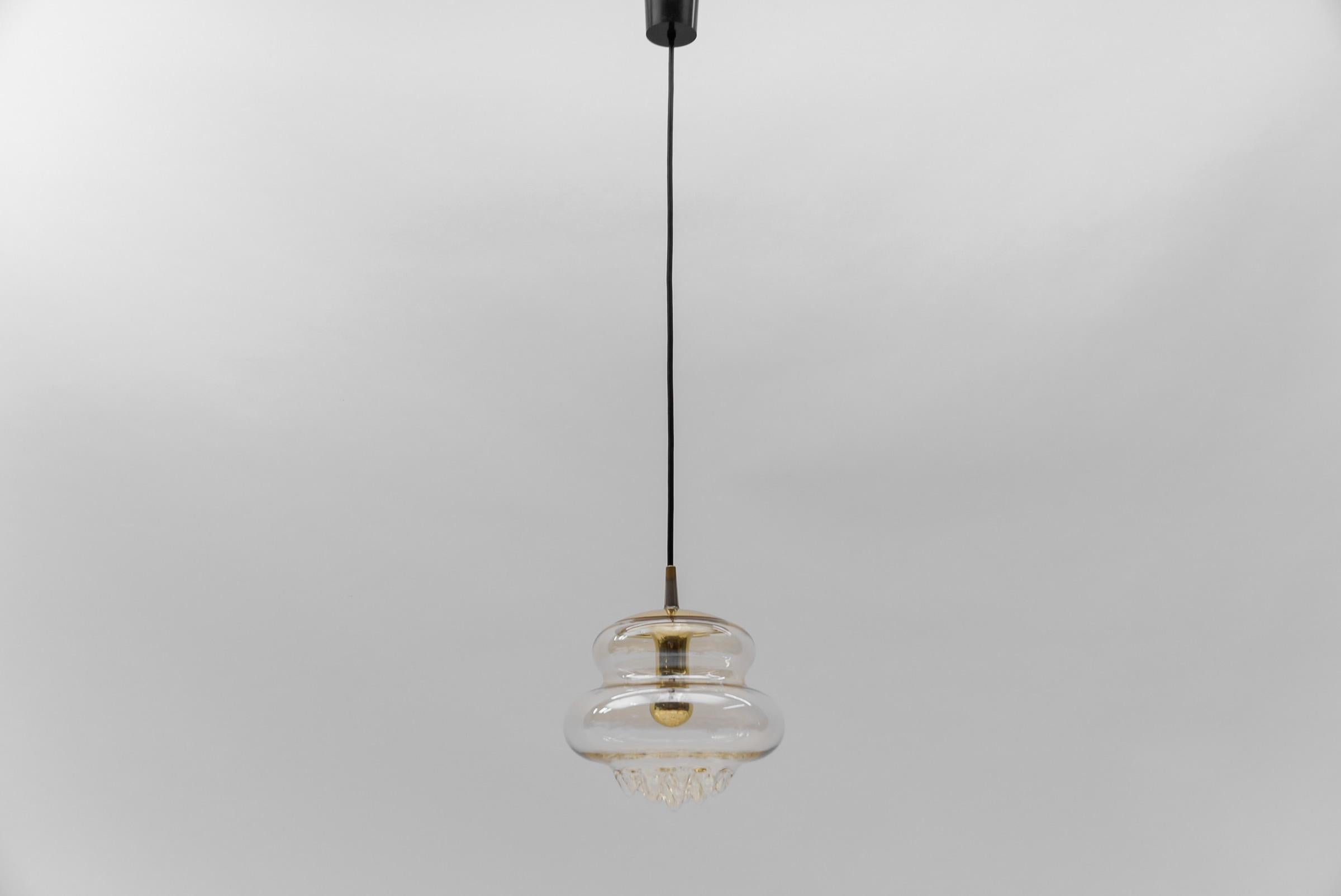 Lovely Glass Drops Ceiling Lamp by Peill & Putzler, 1970s For Sale 5