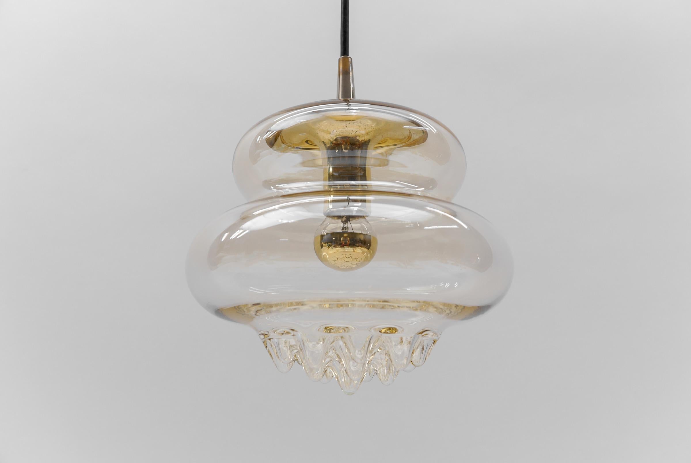 Late 20th Century Lovely Glass Drops Ceiling Lamp by Peill & Putzler, 1970s For Sale