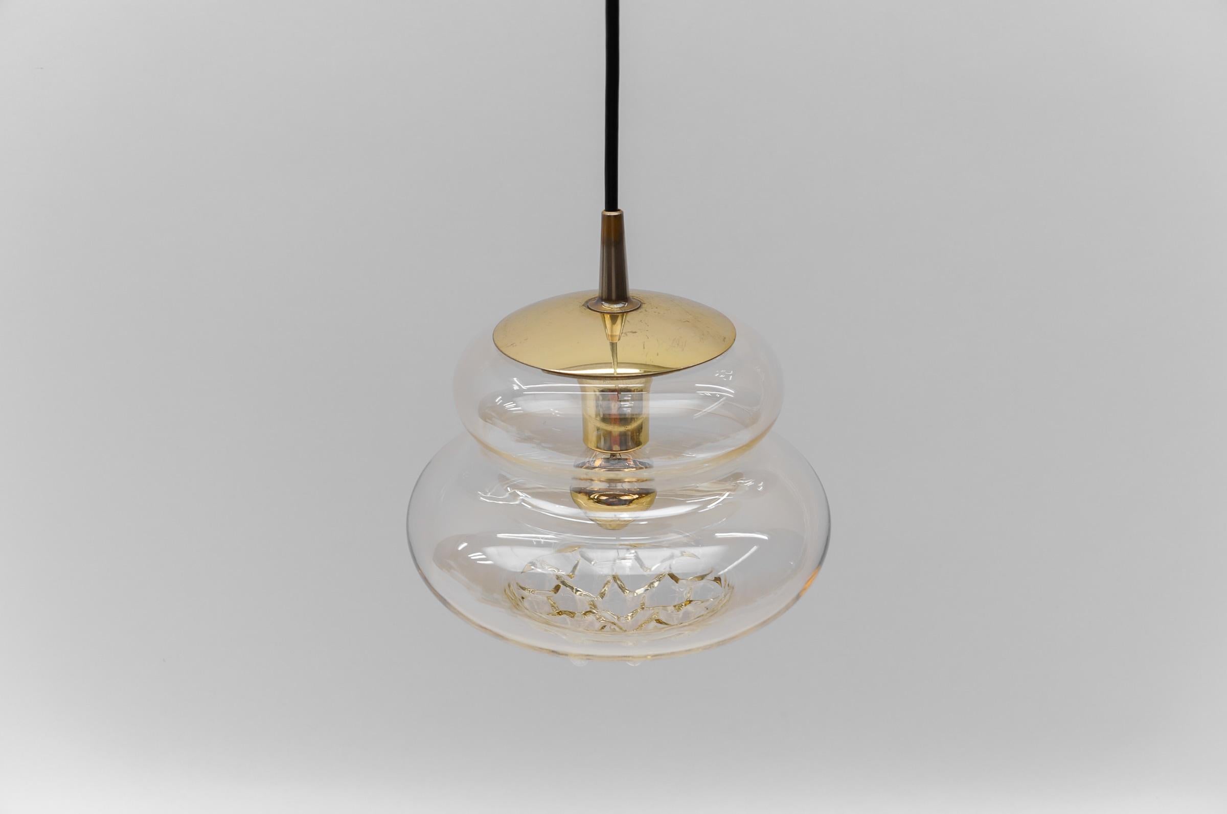 Lovely Glass Drops Ceiling Lamp by Peill & Putzler, 1970s For Sale 2