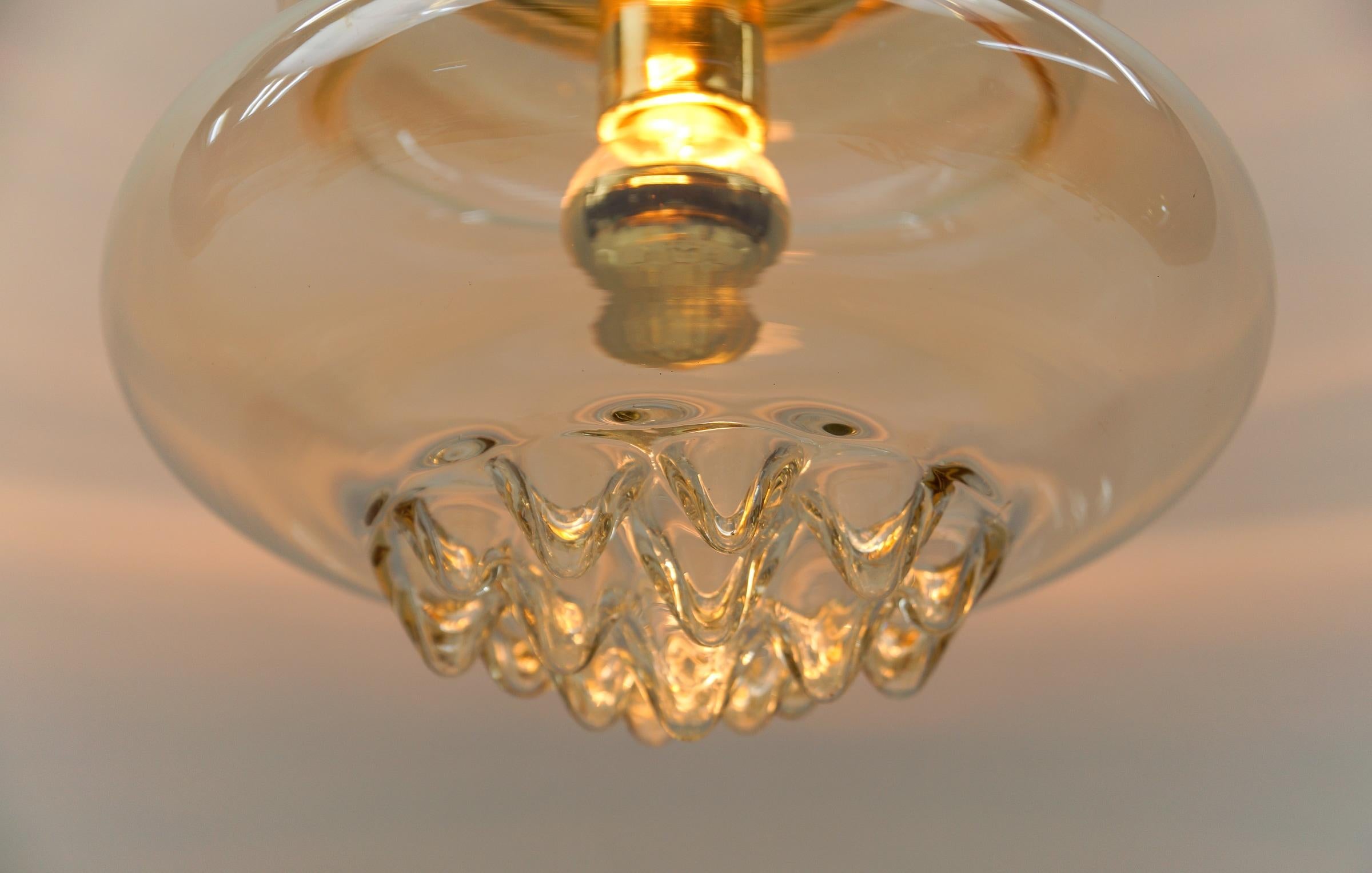 Lovely Glass Drops Ceiling Lamp by Peill & Putzler, 1970s For Sale 3