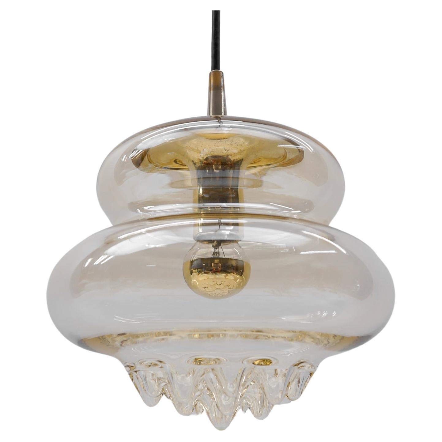 Lovely Glass Drops Ceiling Lamp by Peill & Putzler, 1970s For Sale