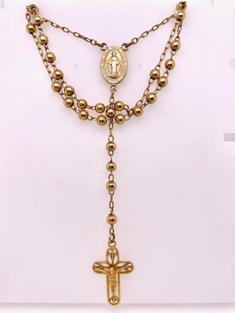 gold rosary necklace