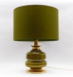 Lovely Green Ceramic Table Lamp Bases, Germany 1960s