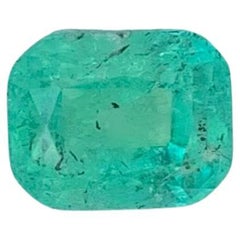 Ravissante émeraude verte pour bague 1,50 carat, pierre précieuse d'émeraude afghane pour bijoux