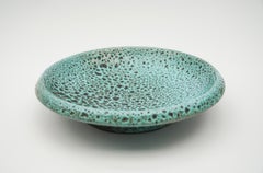 Lovely Green Studio Ceramic Round Plate by Wilhelm & Elly Kuch, 1960s, Germany