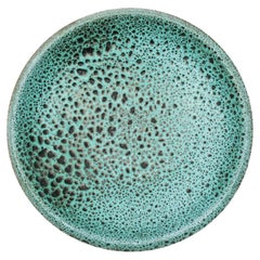 Used Lovely Green Studio Ceramic Round Plate by Wilhelm & Elly Kuch, 1960s, Germany