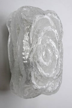 ONE of... Lovely Hand Blown Glass Wall Lights Fixtures Sconces, 1960s