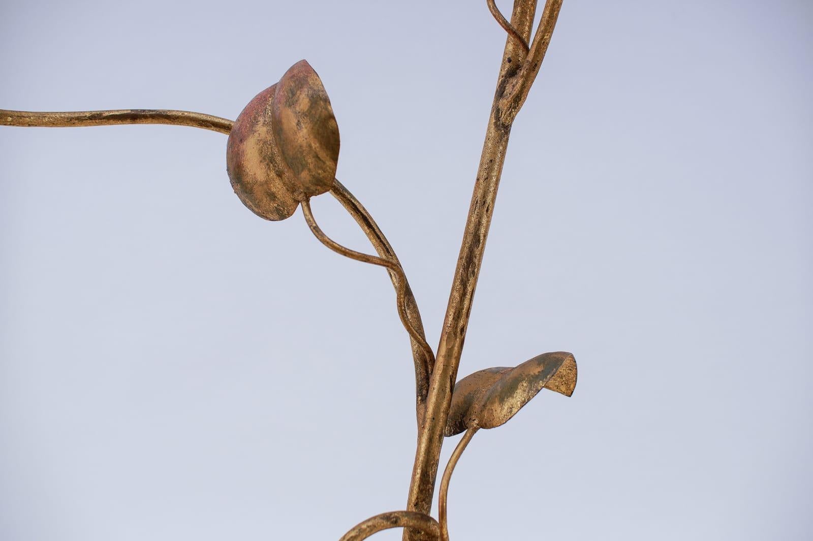 Metal Lovely Handmade Vintage Italian Golden Florentine Umbrella Stand, 1960s For Sale