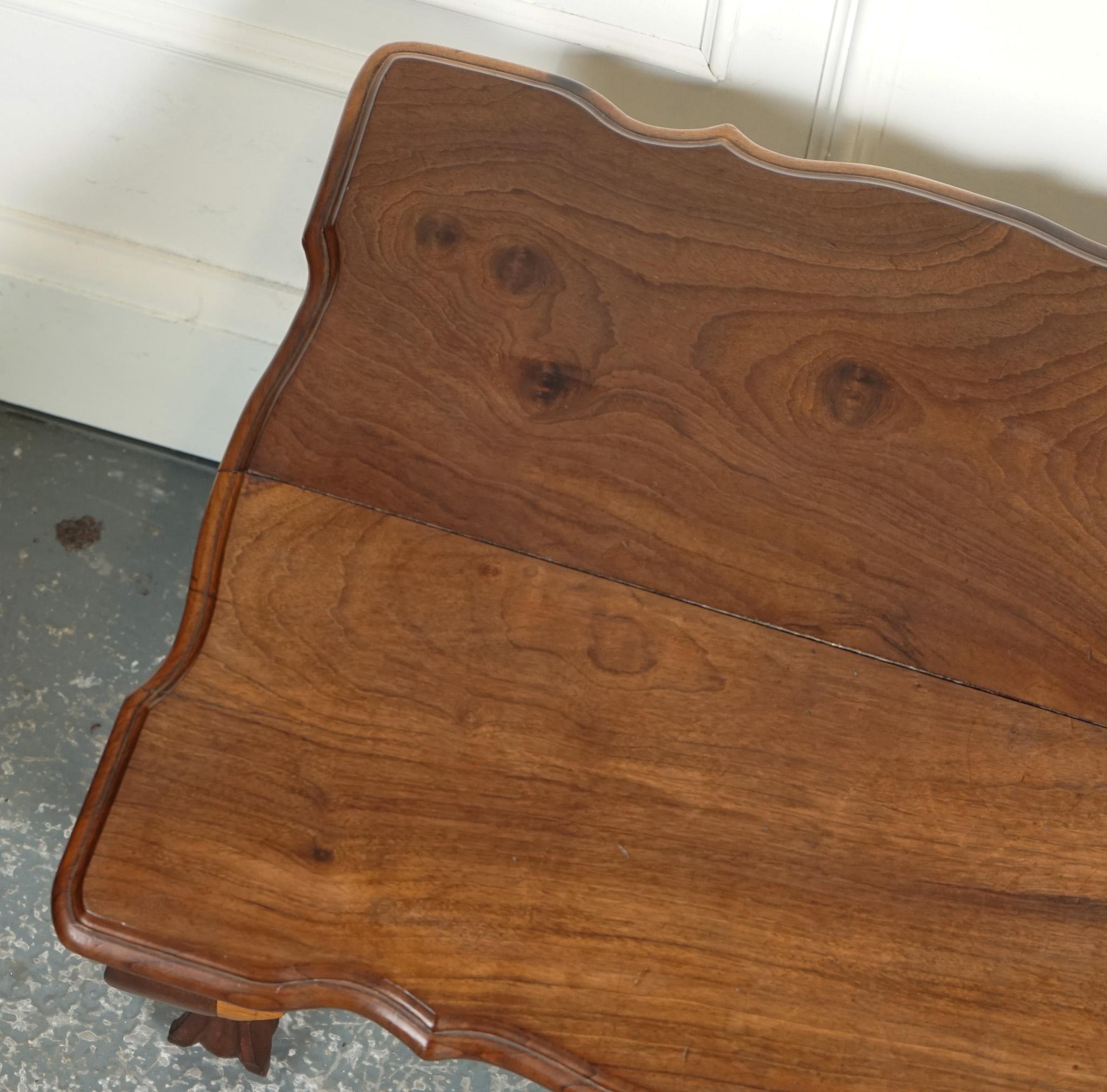 20th Century LOVELY HARDWOOD COFFEE TABLE ON CLAW & BALL FEET j1 For Sale