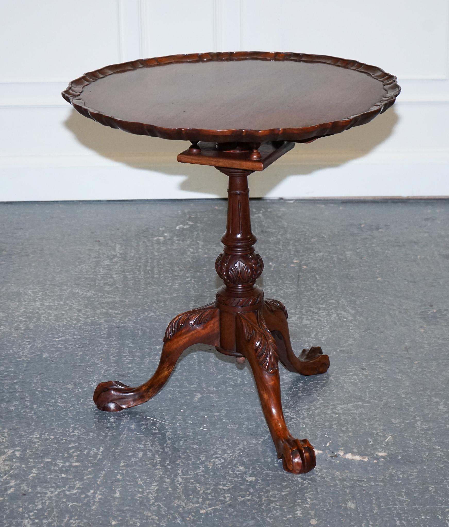 Antiques of London

We are delighted to offer for sale this Gorgeous Pie Crust Tilt Top Side Table.

The Large Pie Crust Tilt Top Side Table is a beautiful and elegant piece of furniture that can be used for various purposes such as displaying