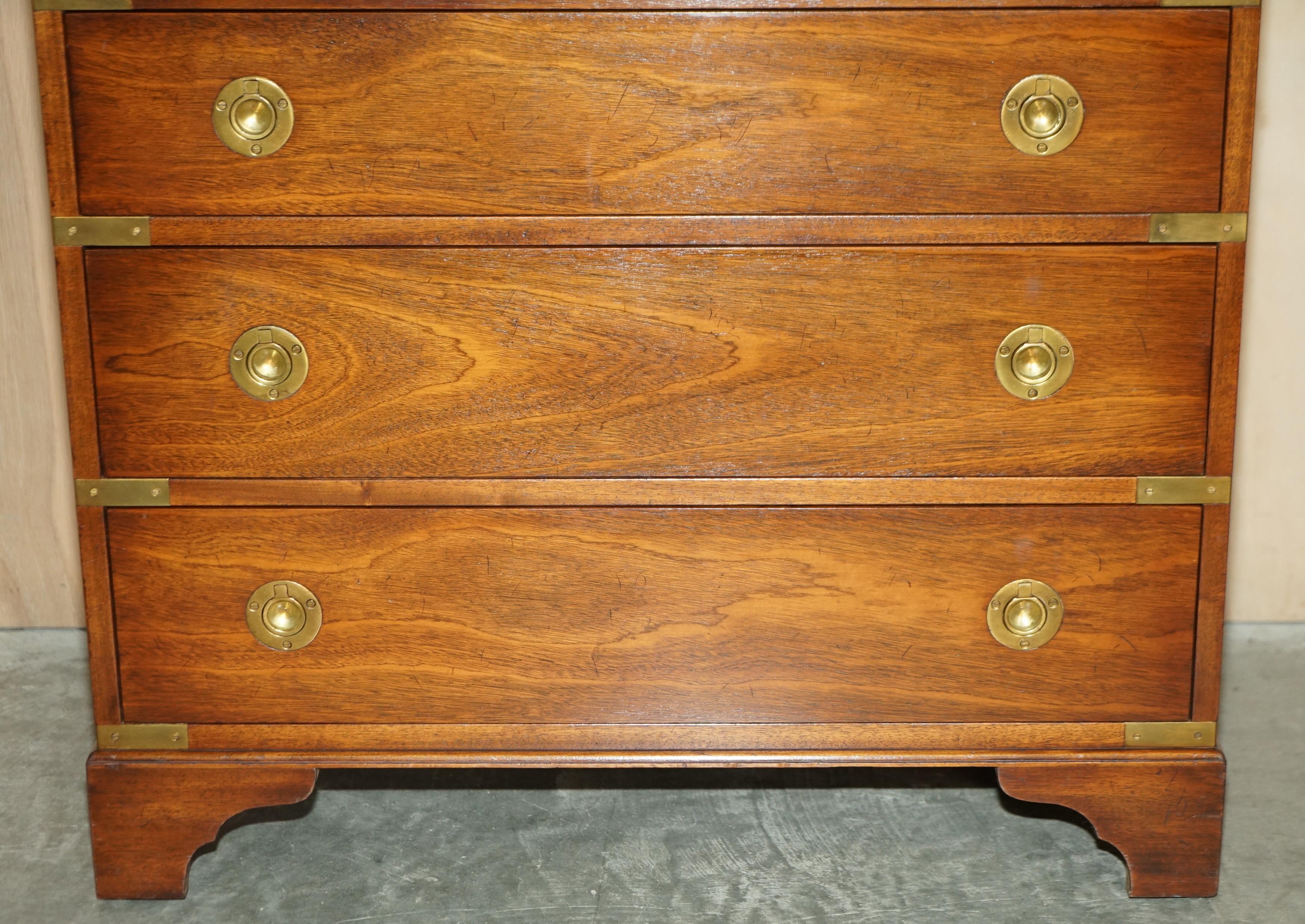 Lovely Harrods Kennedy Military Campaign Full Sized Chest of Drawers Must See For Sale 6