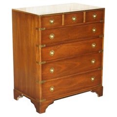 Lovely Harrods Kennedy Military Campaign Full Sized Chest of Drawers Must See