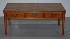Lovely Harrods London Burr Yew Wood Coffee Table Lovely Vintage Detailing