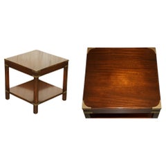 LOVELY HARRODS LONDON KENNEDY MILITARY CAMPAIGN HIGH SiDE END TABLE HARDWOOD