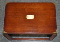 Lovely Harrods London Kennedy Military Campaign High Side End Table Hardwood