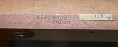 Lovely Heal & Sons Victorian Mahogany with Regency Blue Leather Top Partner Desk