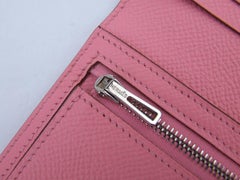 Lovely Hermès Bearn Wallet Rose Confetti Pink Leather Phw