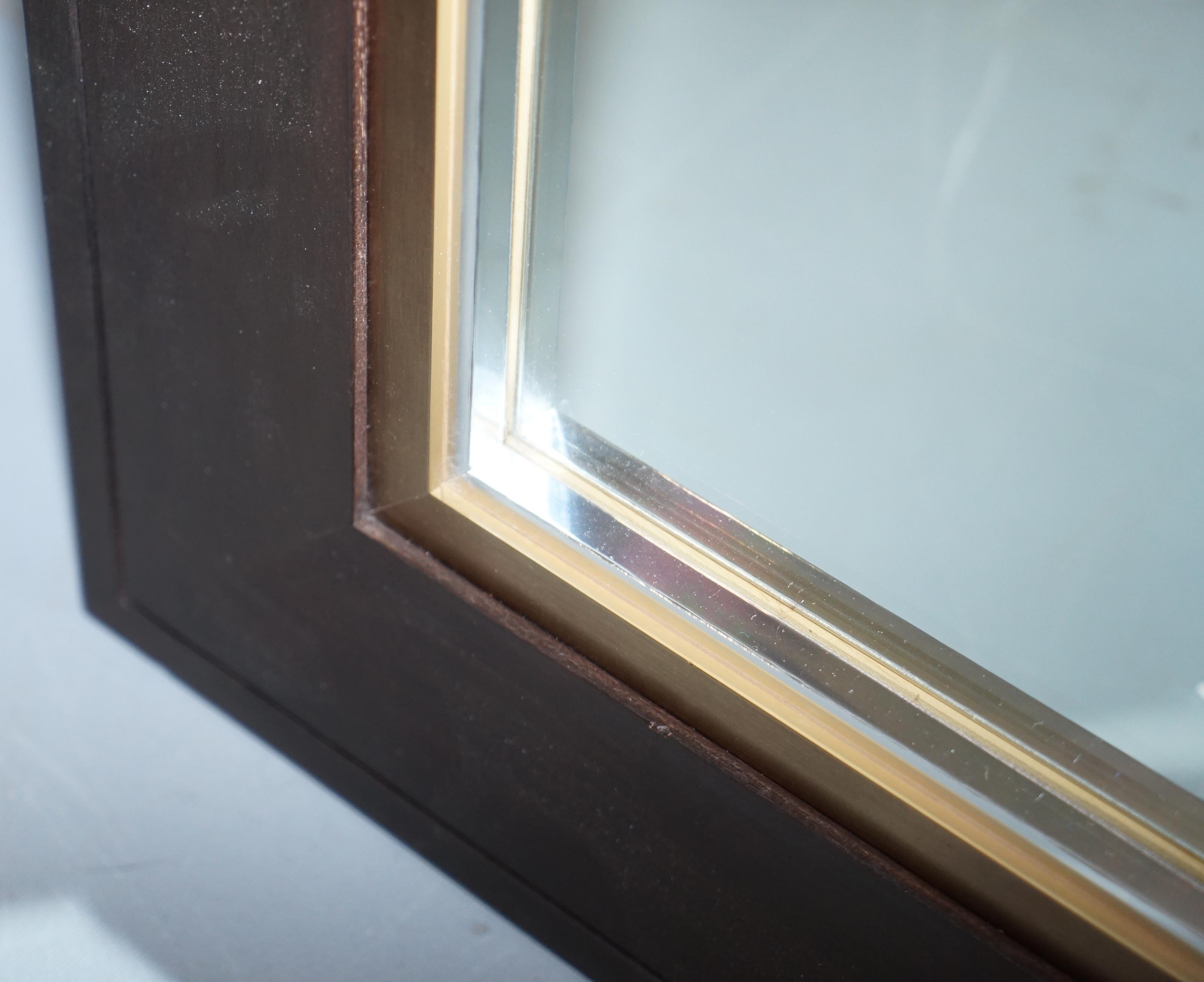 Bellissimo specchio di legno massiccio a tutta lunghezza con dettagli cromati placcati in oro In condizioni buone in vendita a West Sussex, Pulborough