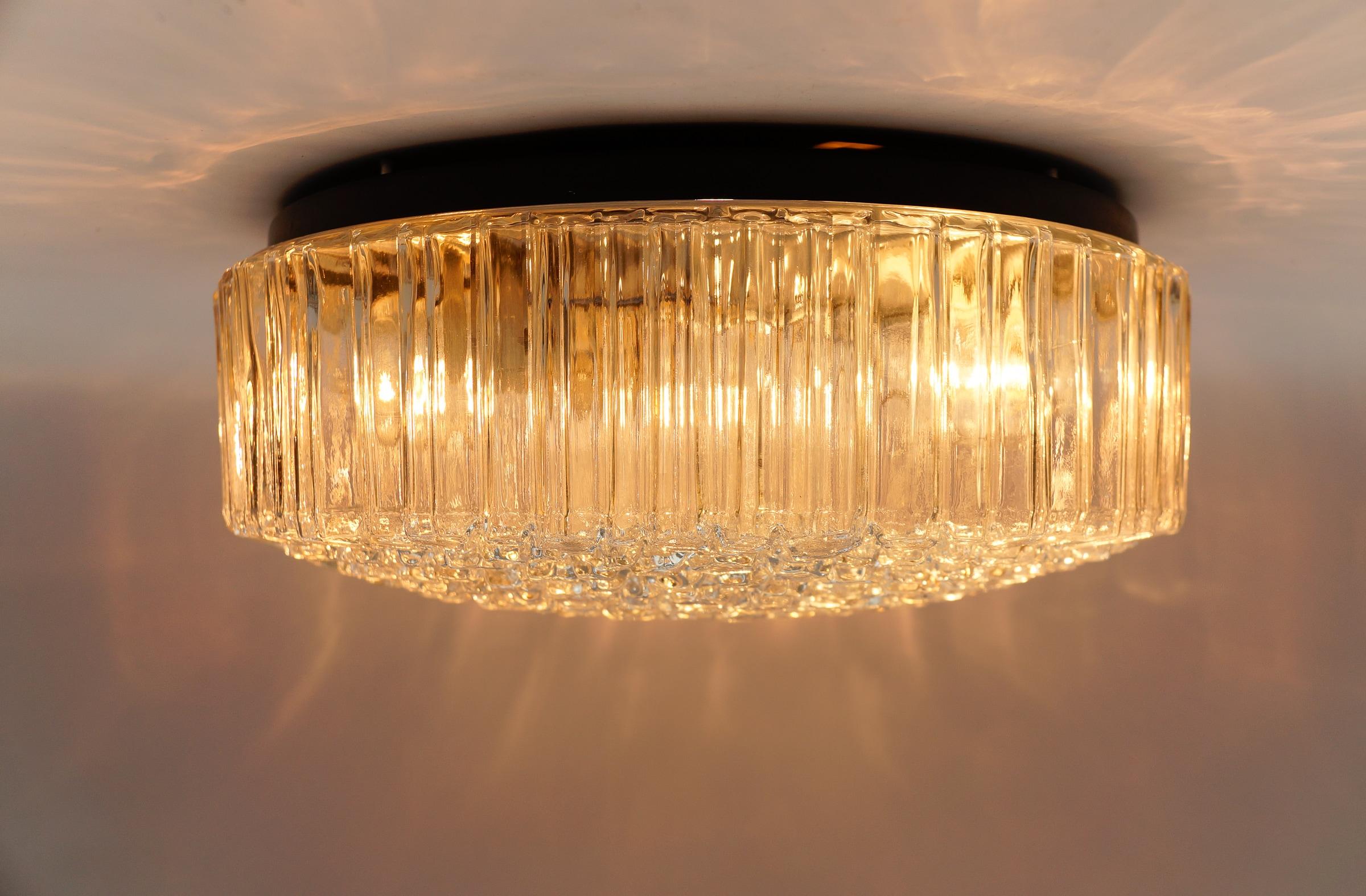 Lampada ad incasso in vetro a bolle d'aria di Helena Tynell per Limburg, G in vendita 2
