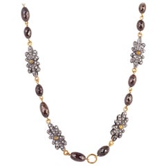 Lovely Ice Diamond and Pave Diamond Motif Necklace