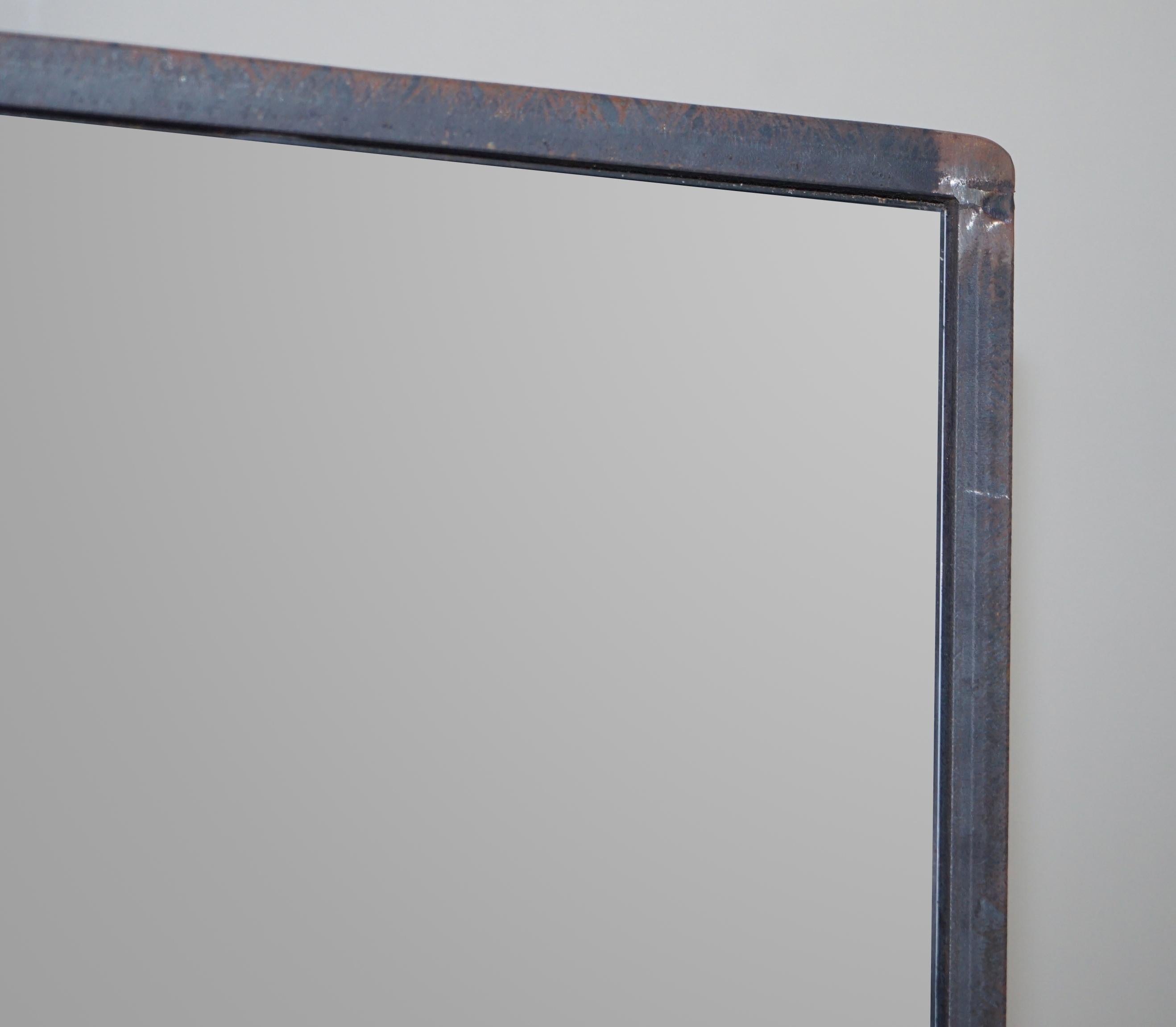 Lovely Industrial Steel Framed Double Sided Cheval Floor Standing Full Mirror 3