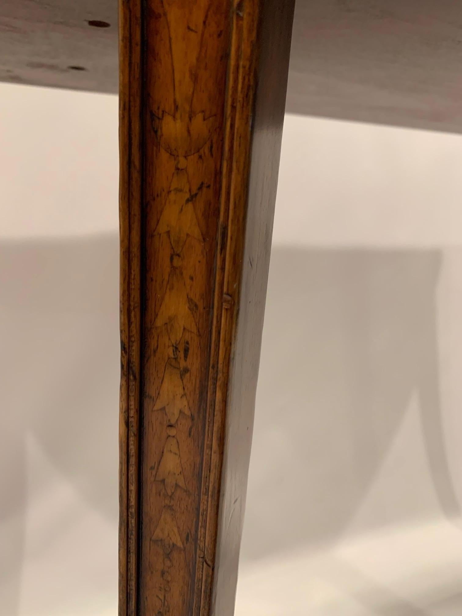 Lovely Inlaid Demilune Console Table by Jonathan Charles In Good Condition In Hopewell, NJ