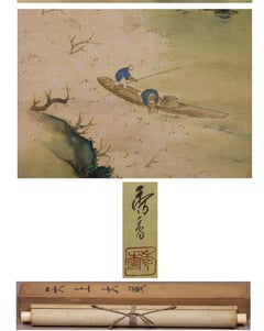 Lovely Japanese 19/20th c Scroll by Nihonga Landscape in Autumn