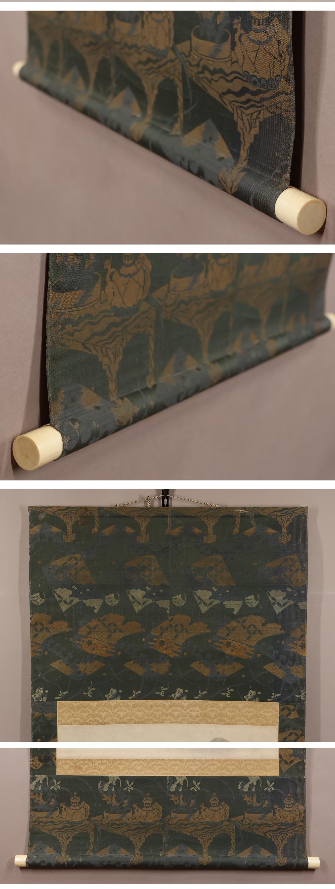 Lovely Japanese Nihonga 19th c Edo Scroll by Okamoto Sukehiko , Winter Hermit For Sale 5