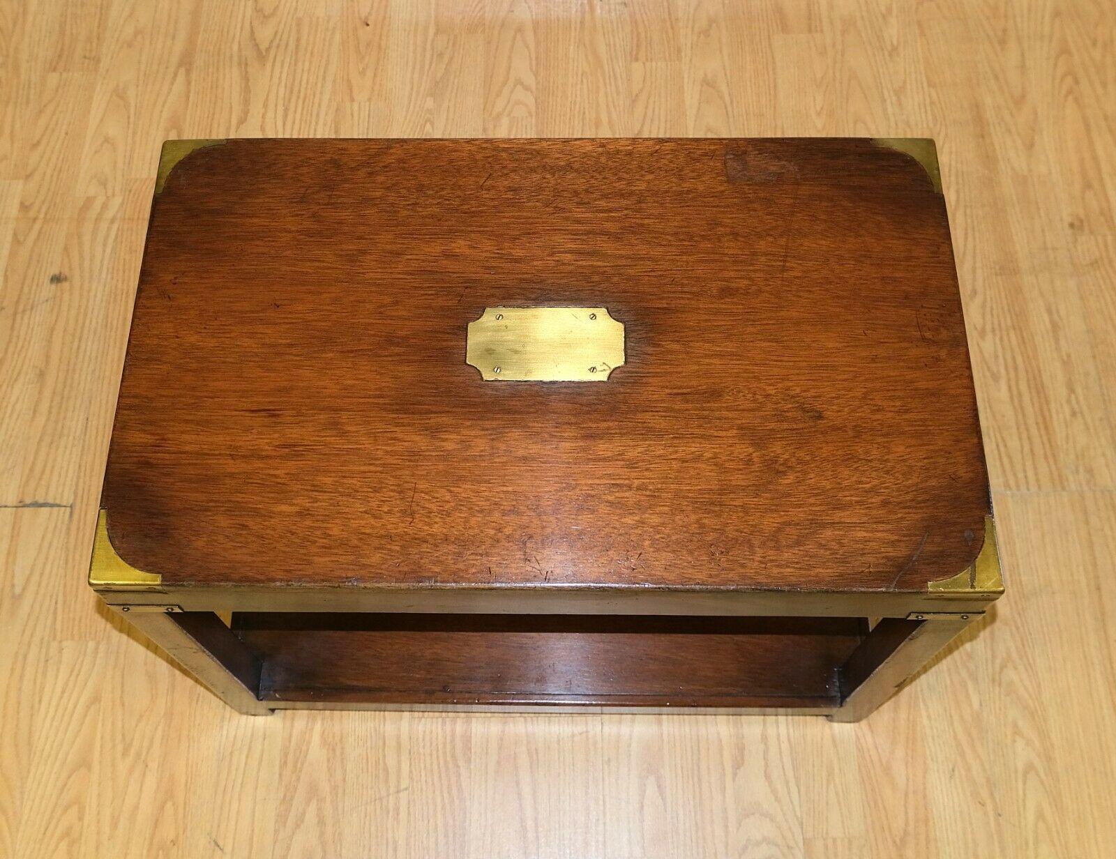 We are delighted to offer for sale this charming Kennedy Mahogany side table with brass details.

This is a very well made and versatile item as it can be used as an occasional or side table. The table is stable, but as you can see in the pictures