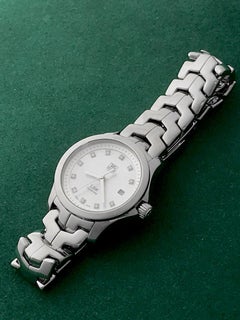 Lovely Ladies TAG-Heuer Link Automatic Diamond Mother of Pearl Wristwatch