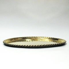 Lovely Large and Oval Swedish Brass Plate/Tray from the 1940s