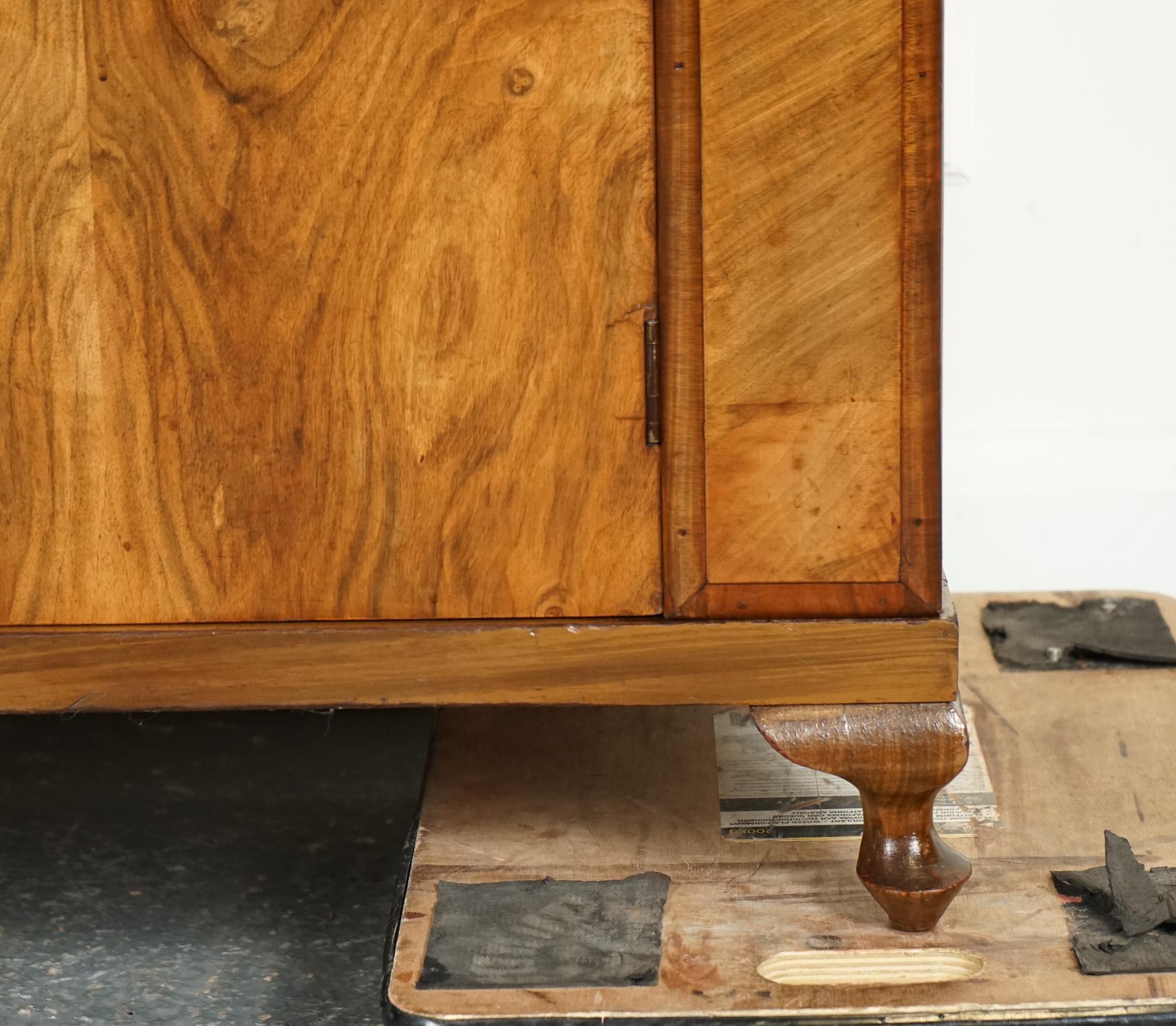 20th Century LOVELY LARGE ART DECO BURR WALNUT WARDROBe