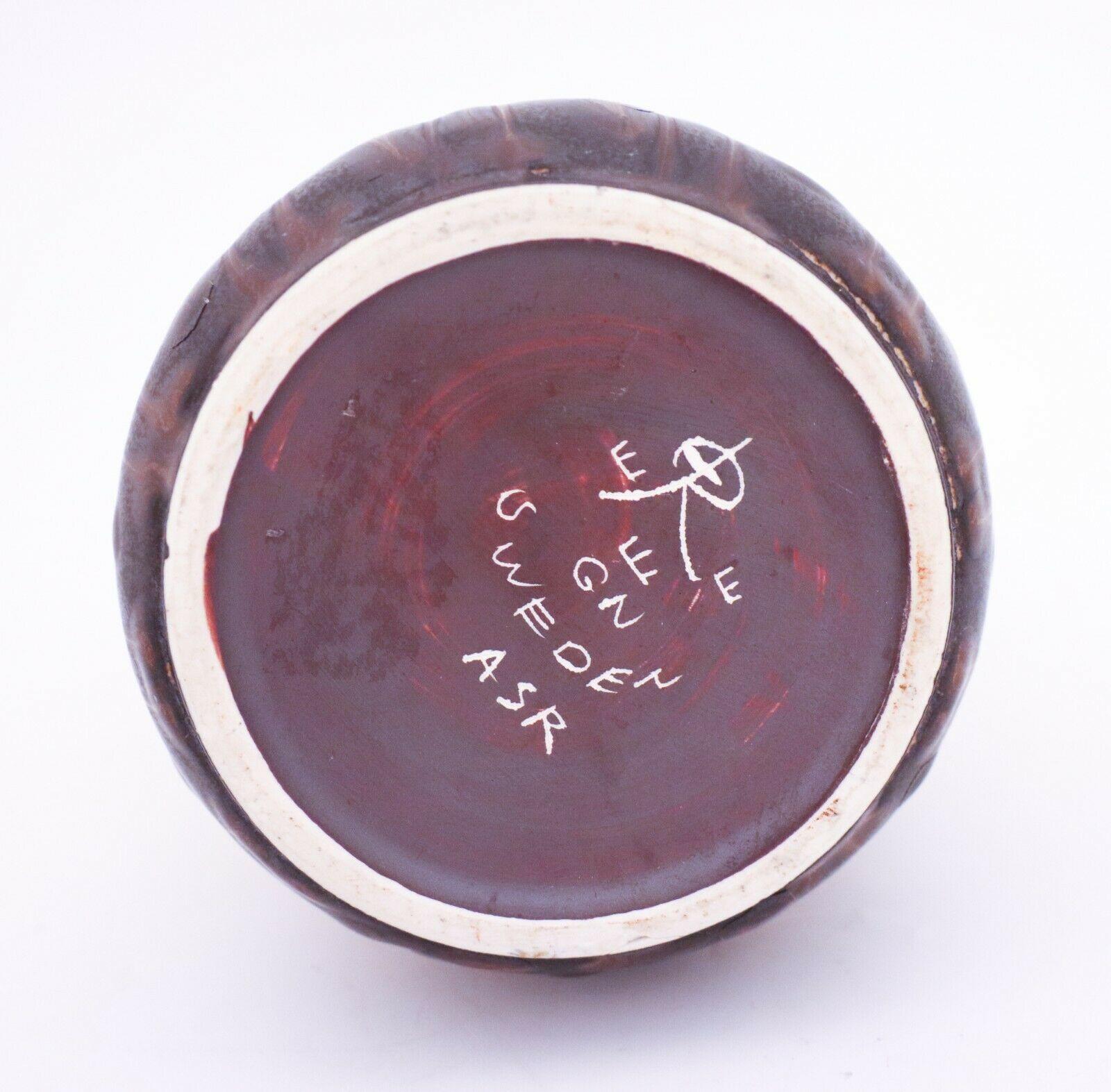 Smaltato Grazioso vaso grande in ceramica marrone, Gunnar Nylund, Rörstrand in vendita