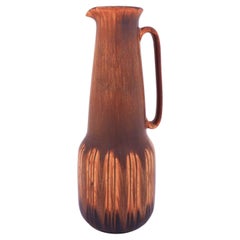Precioso jarrón grande de cerámica marrón, Gunnar Nylund, Rörstrand