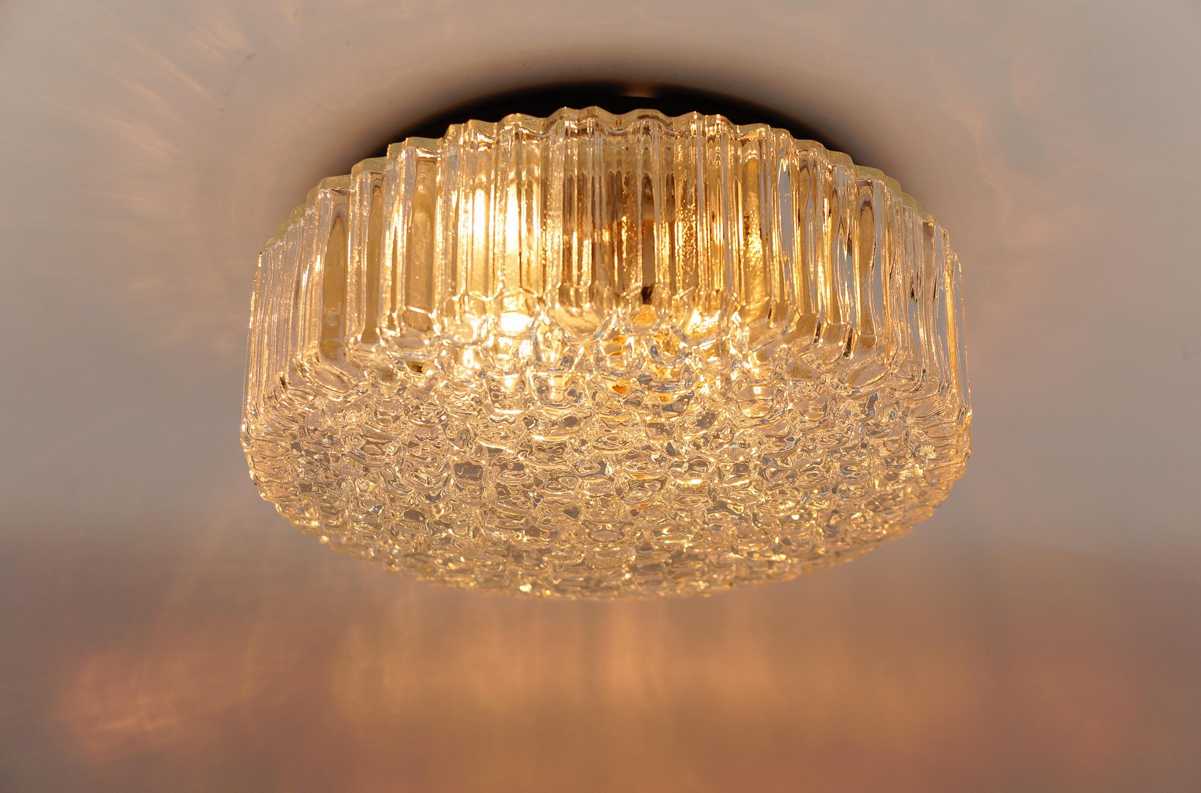 Mid-Century Modern 1. of 2 Lovely Large Bubble Glass Flush Mount Lamp by Helena Tynell for Limburg (en anglais seulement) en vente
