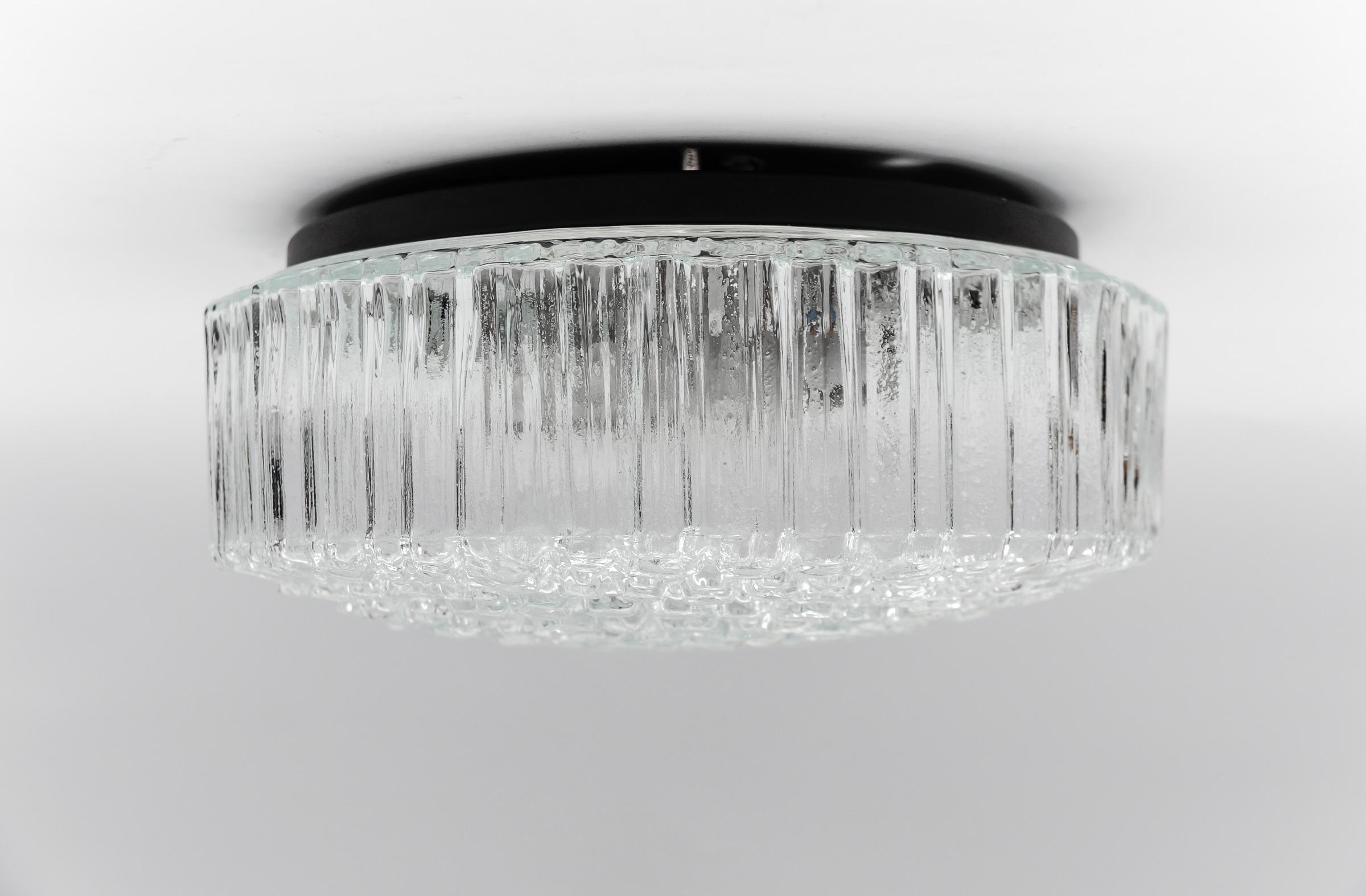 Milieu du XXe siècle 1. of 2 Lovely Large Bubble Glass Flush Mount Lamp by Helena Tynell for Limburg (en anglais seulement) en vente