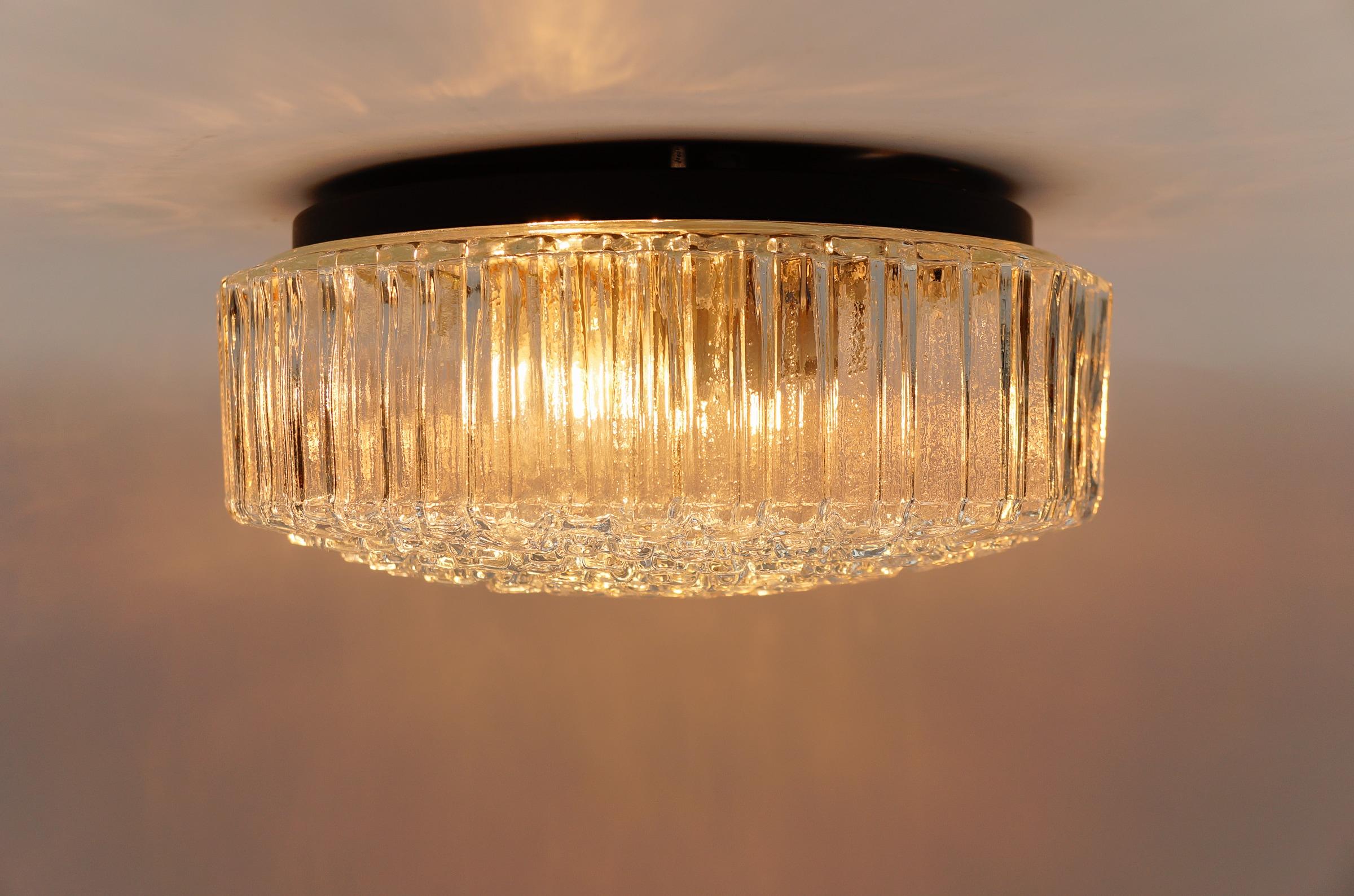 Métal 1. of 2 Lovely Large Bubble Glass Flush Mount Lamp by Helena Tynell for Limburg (en anglais seulement) en vente