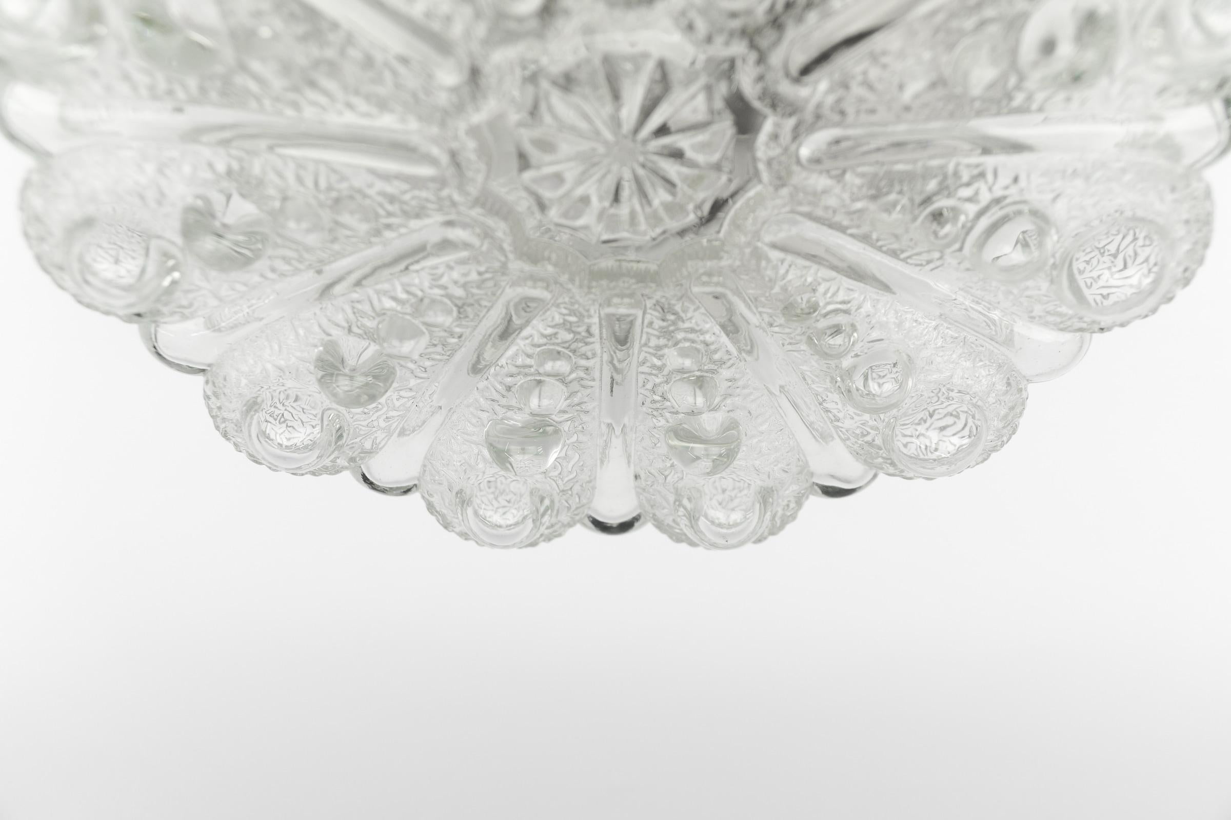 Lovely Large Bubble Glass Wall Lamp or Flush Mount Light, 1960s Germany For Sale 3
