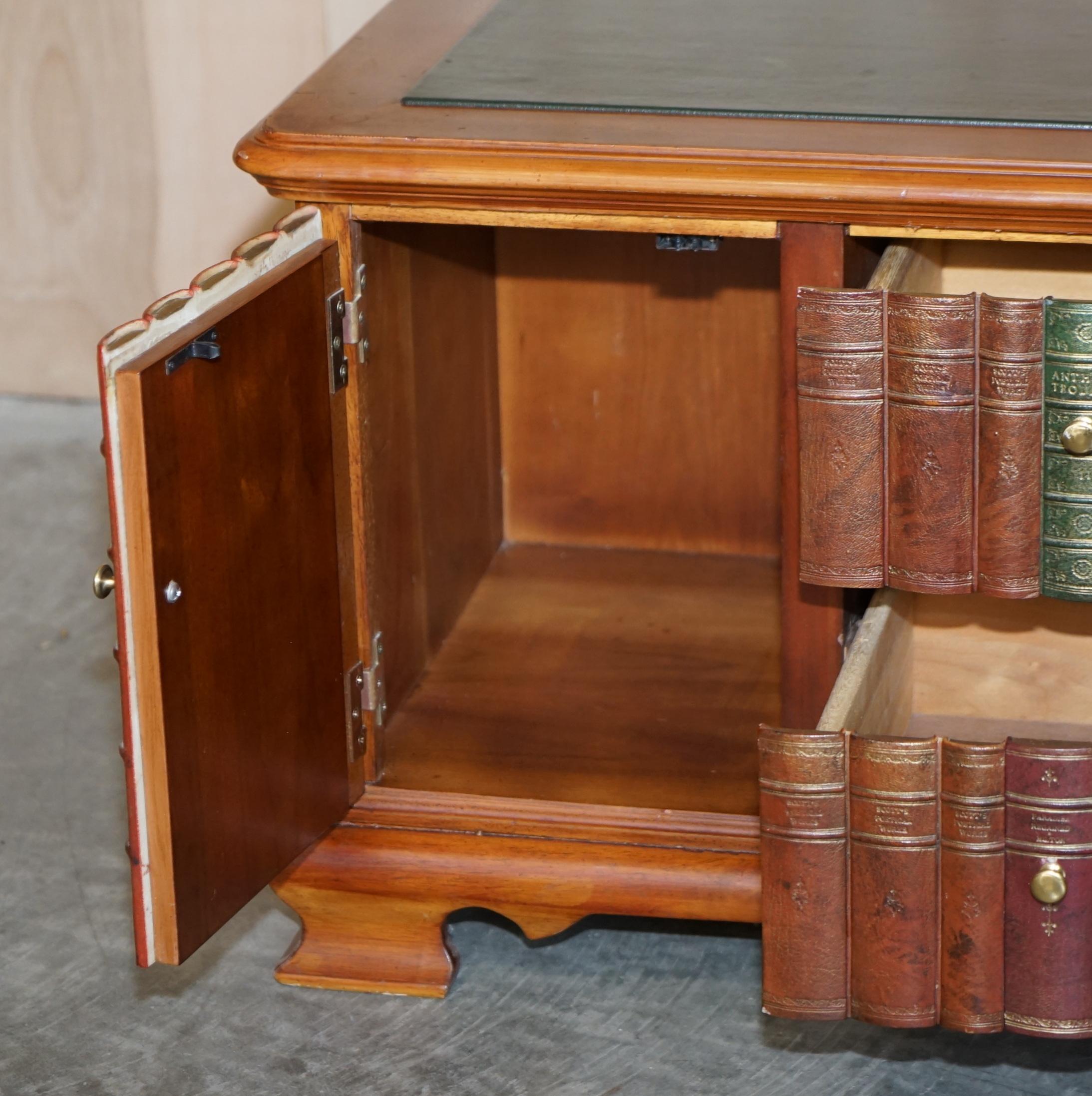 Lovely Large Faux Book Scholars Library Coffee Table with Large Internal Storage 7