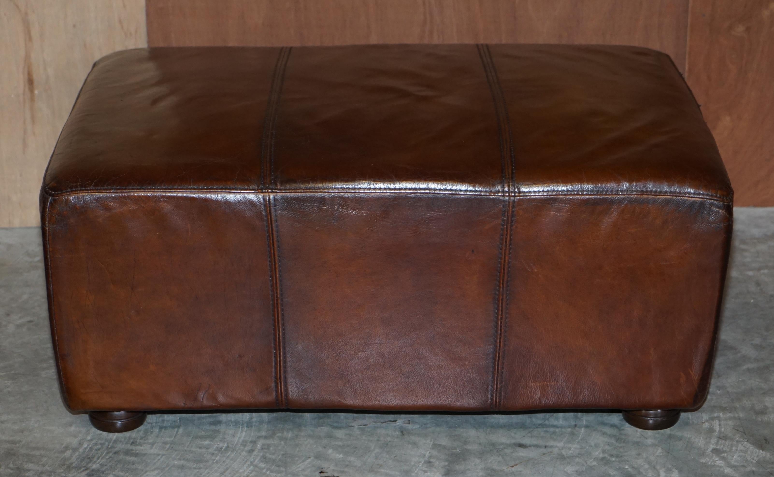 We are delighted to offer for sale this lovely fully restored cigar brown leather Halo footstool ottoman

Please note the delivery fee listed is just a guide, it covers within the M25 only for the UK and local Europe only for international,

A