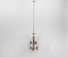 Lovely Large Hand Blown Glass Lamp with Six Lights by Doria, 1960s Germany