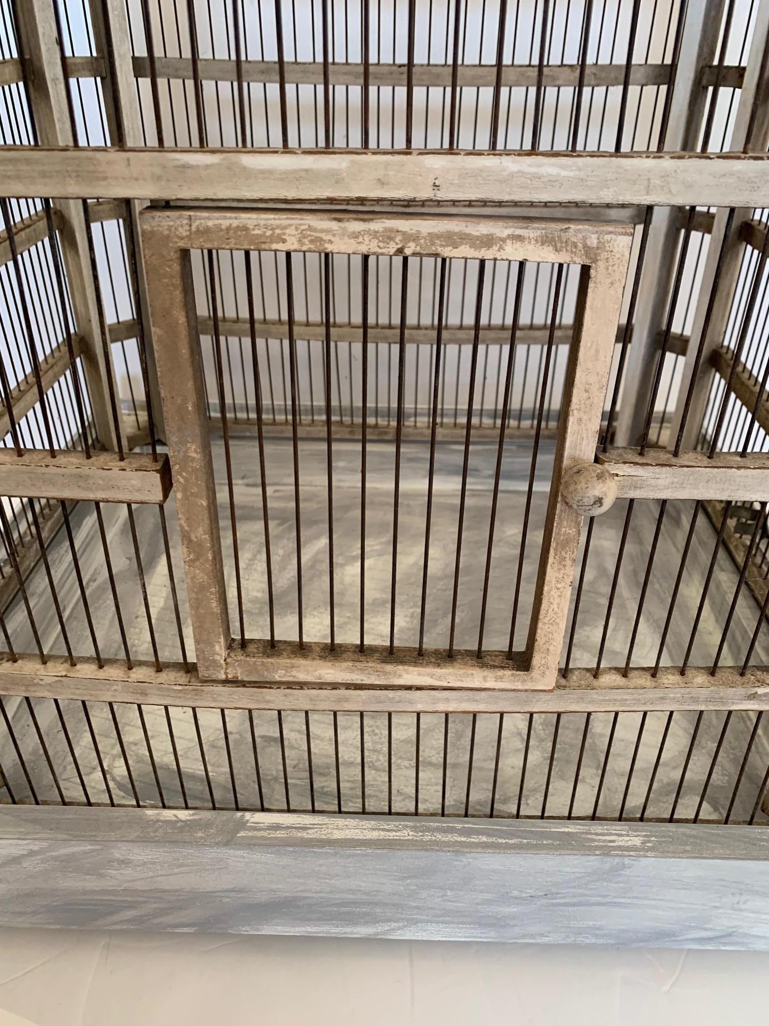 large vintage bird cage